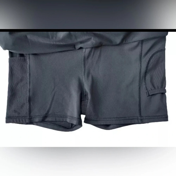 Athleta Trucool Stealth Tennis Running Athletic Workout Skort Skirt Black XS - Picture 2 of 6